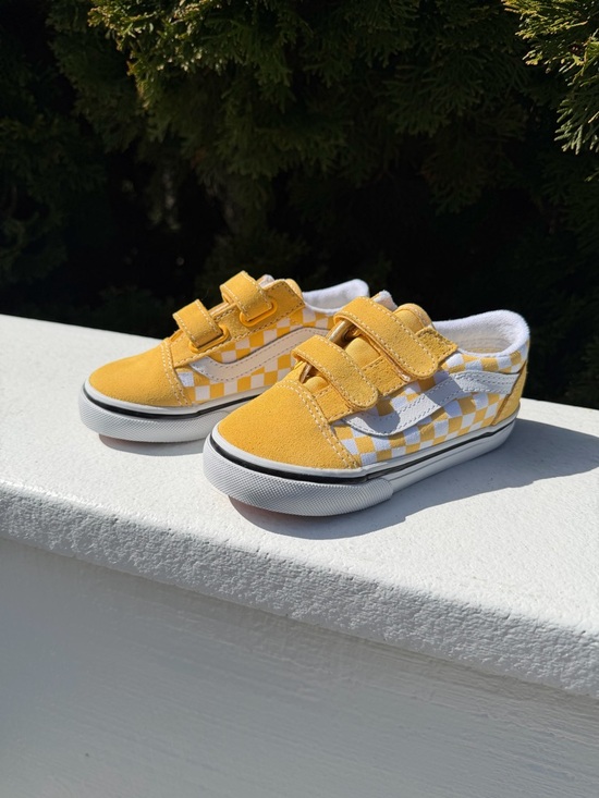 Vans Other - Vans Toddler Old Skool V Checkerboard Yellow Sneakers - Size 8.5